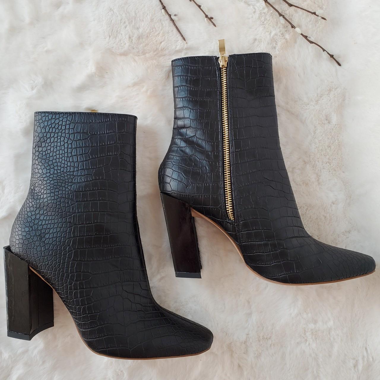 Missguided black ankle boots best sale