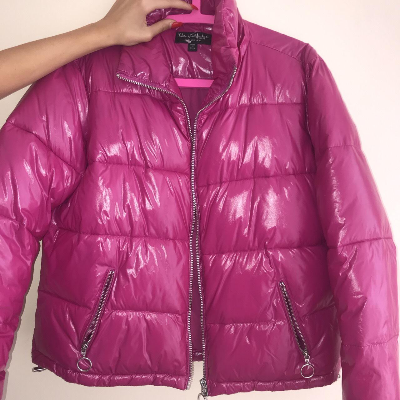 Miss selfridge outlet pink puffer jacket