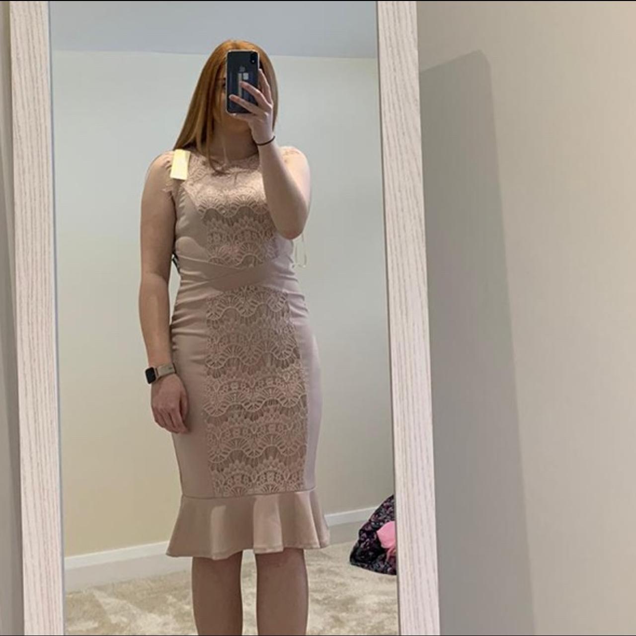 Lipsy beige outlet dress