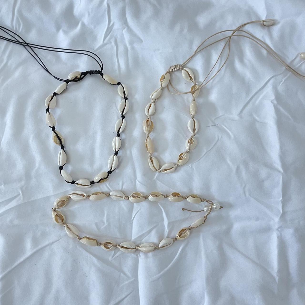 puka shell necklace never worn bought from beach... Depop