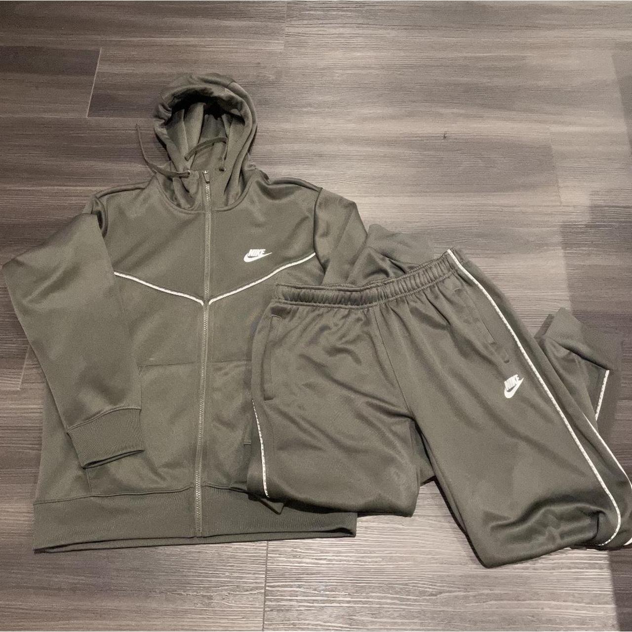 khaki nike tracksuit