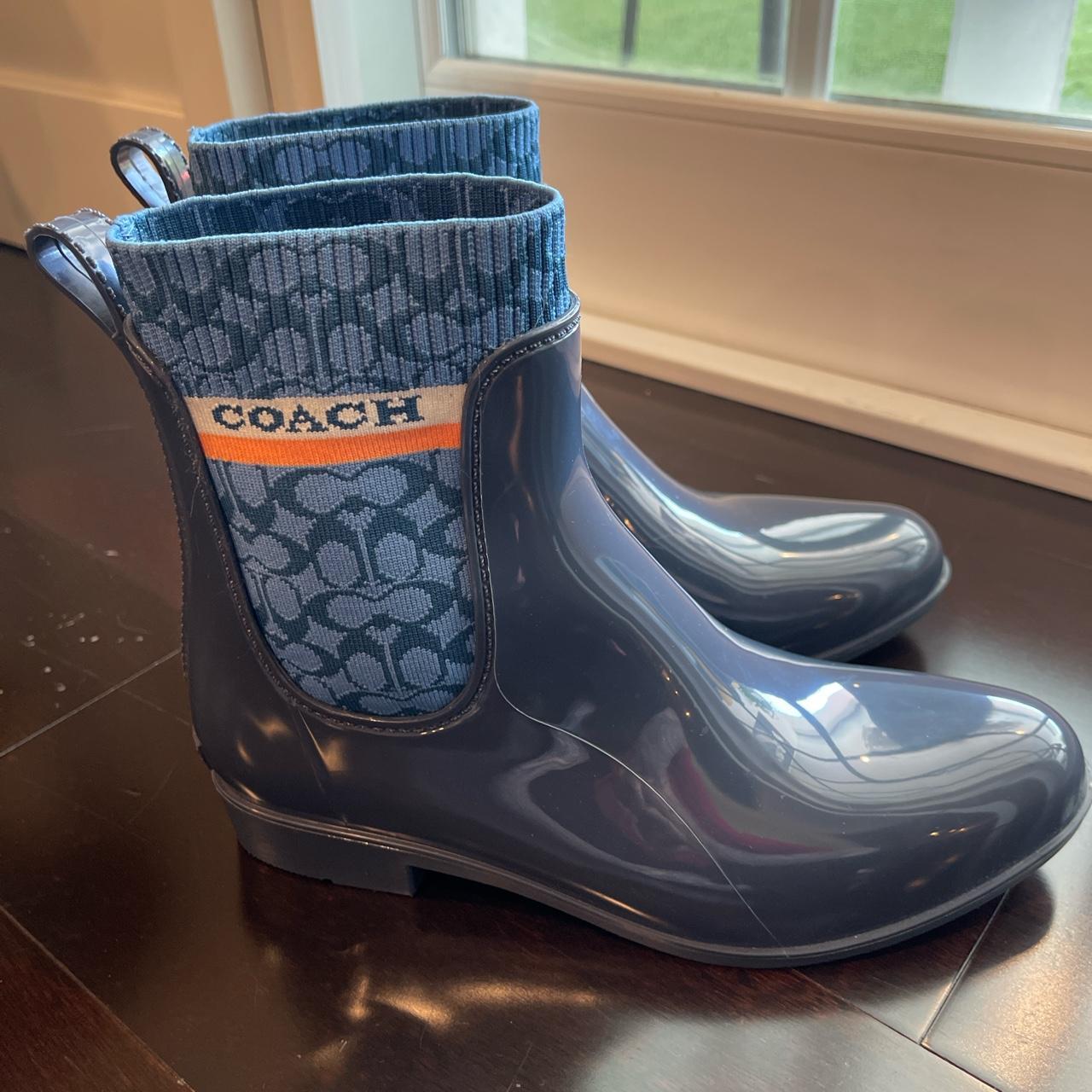 size 9 coach rain boots