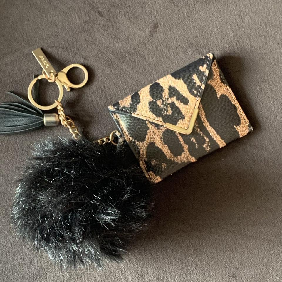Jane Marie Go Money Keychain Wallet, One size, Black/White Cheetah