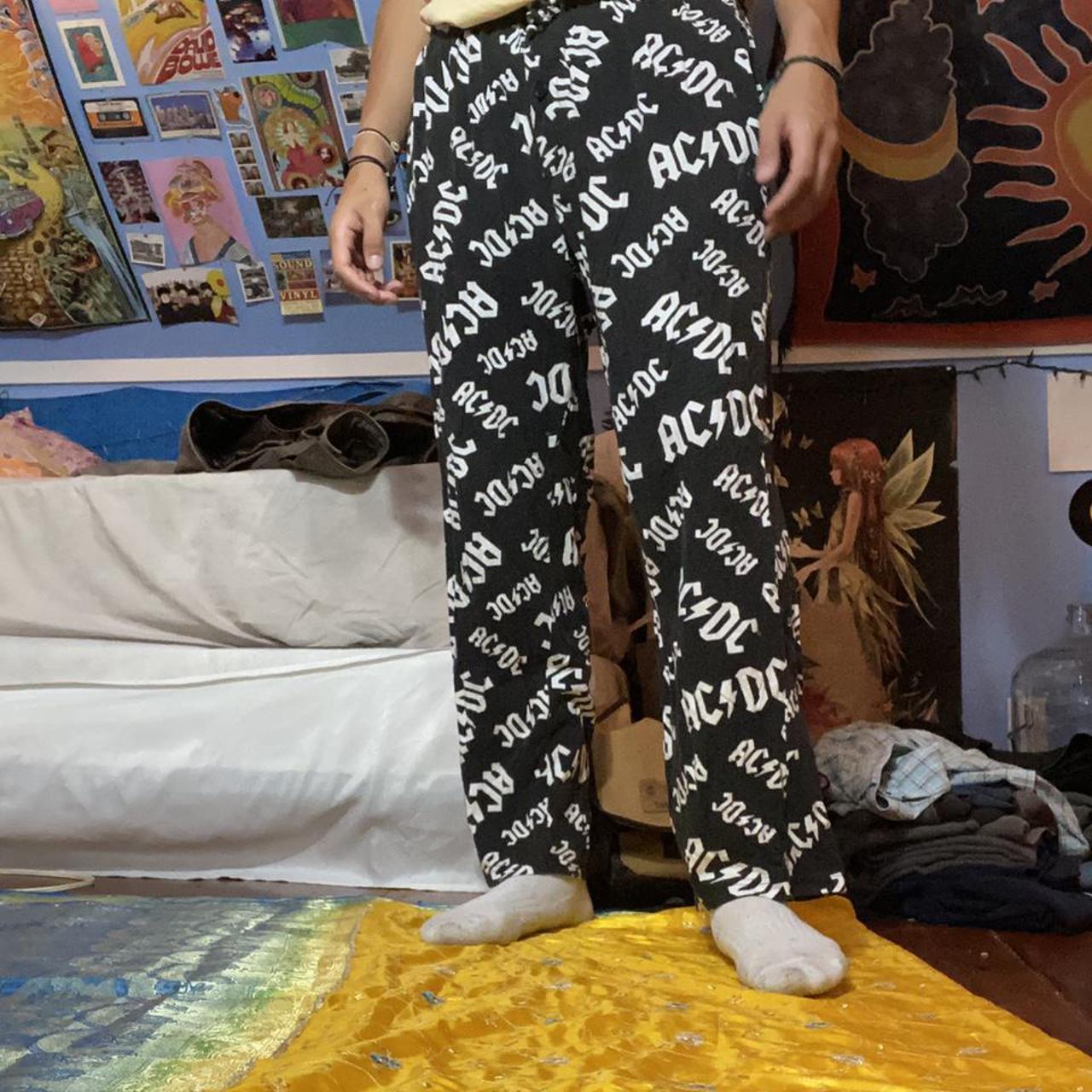 Cool and Comfy ACDC Lounge/Nightwear Waist strap ⚡️... - Depop