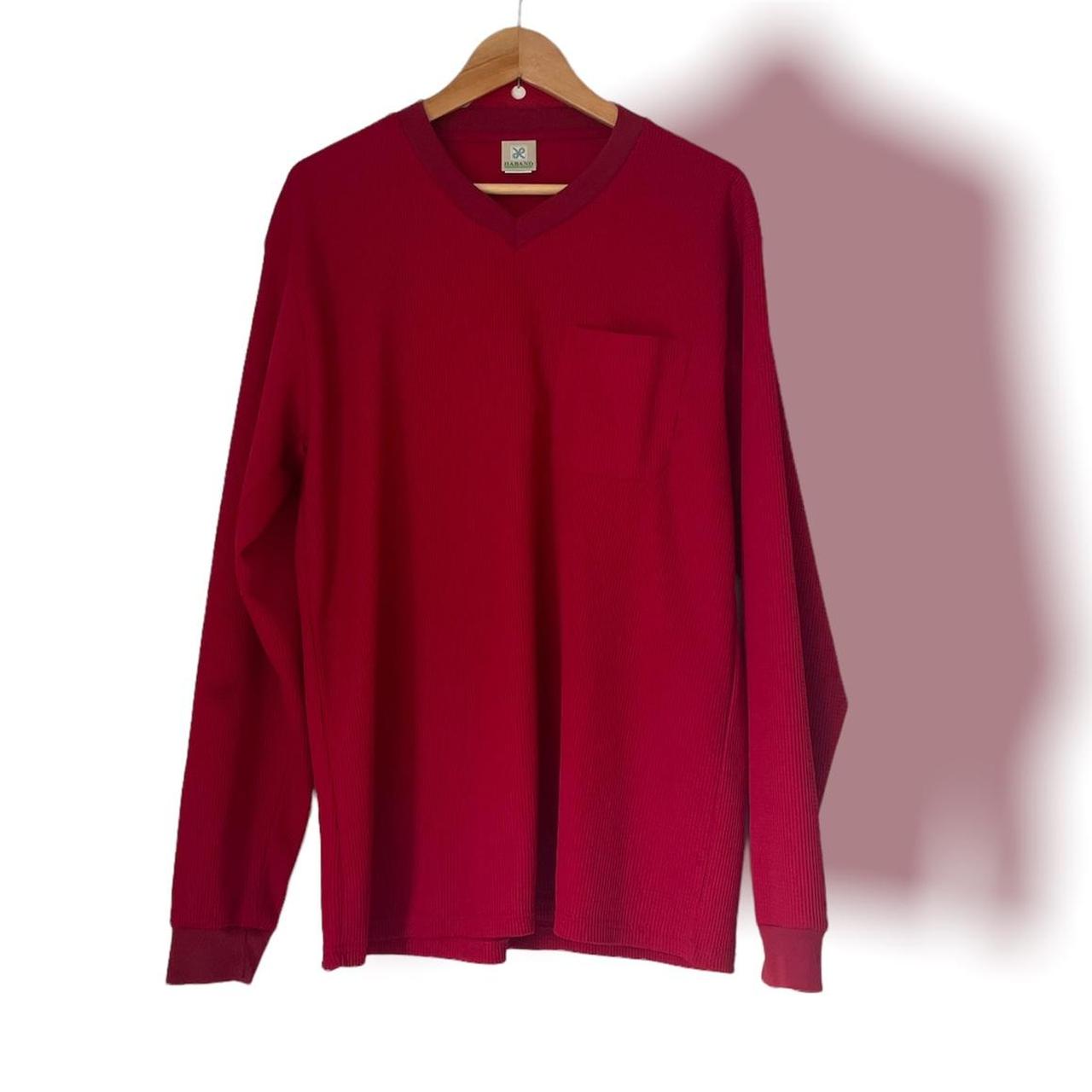 Product Image 1 - Red jersey v-neck long sleeve