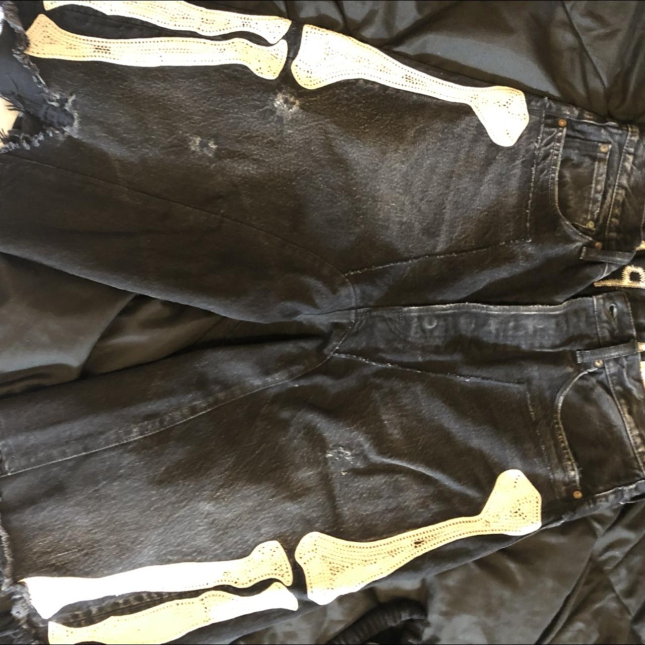 Kapital black bone shorts size 34 Kapital 14oz Black Denim 5P