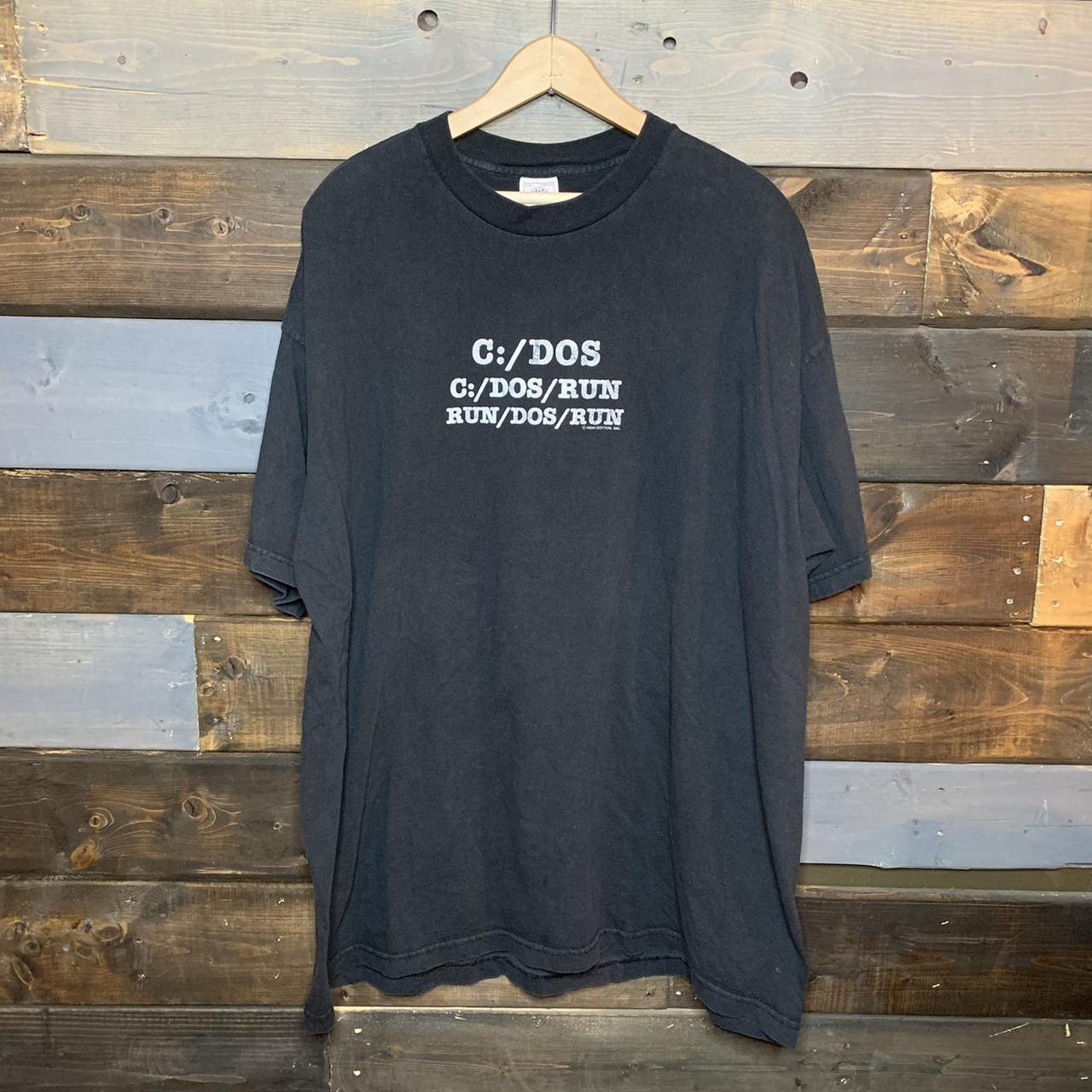 🏴‍☠️ Vintage C:/DOS C:/DOS/RUN RUN/DOS/RUN Funny Black... - Depop