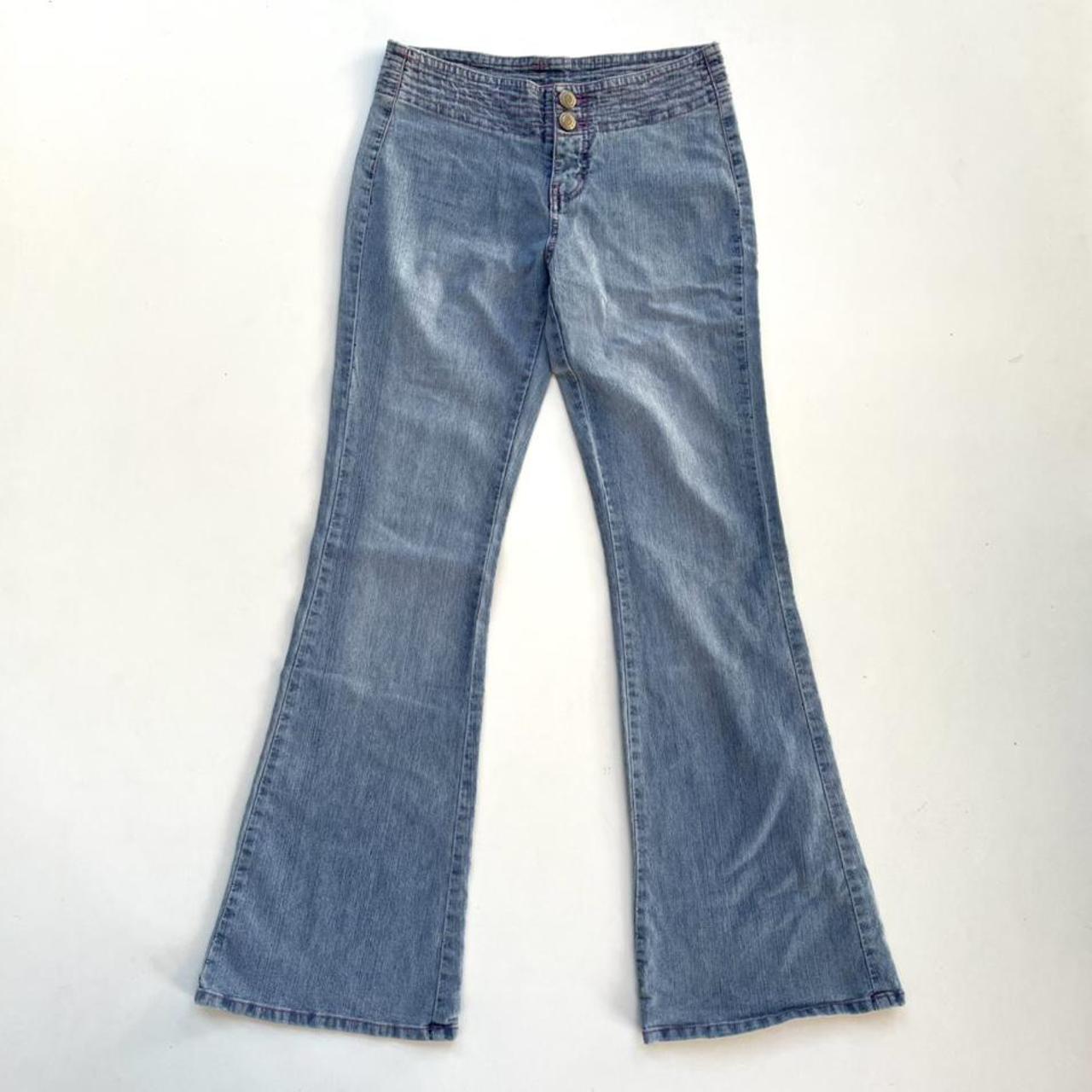Unreal early 2000’s low rise flared jeans! Love the... - Depop