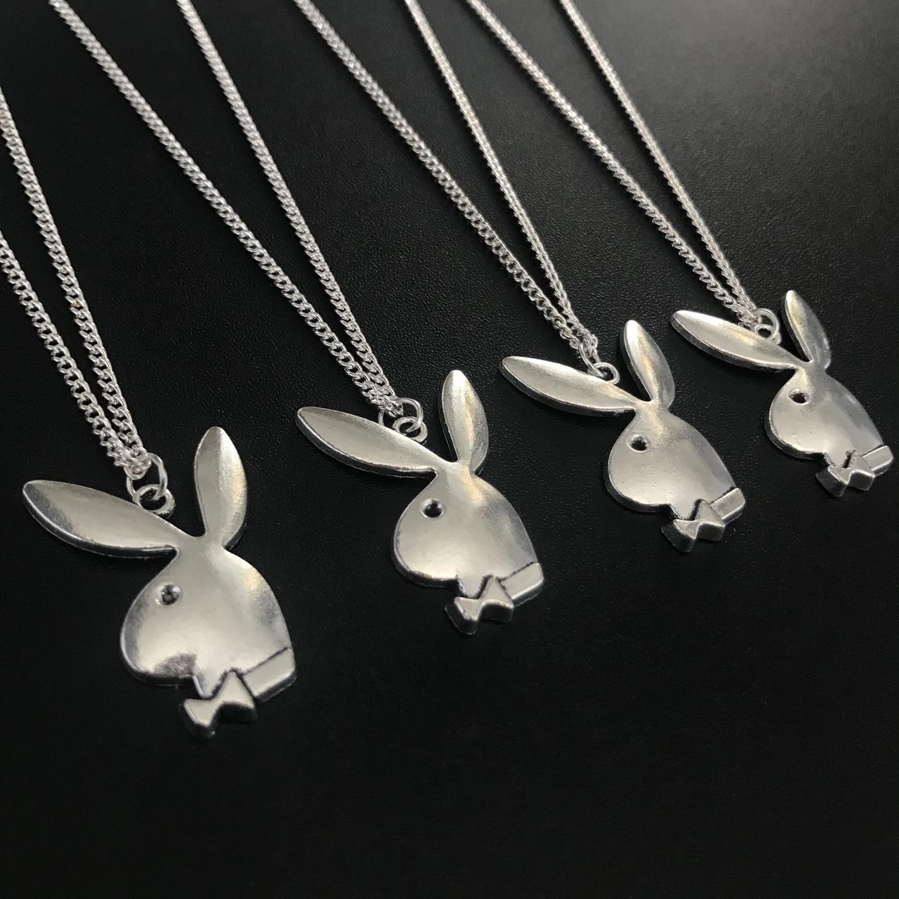 Silver Playboy Necklace 24 inch Silver plated... - Depop