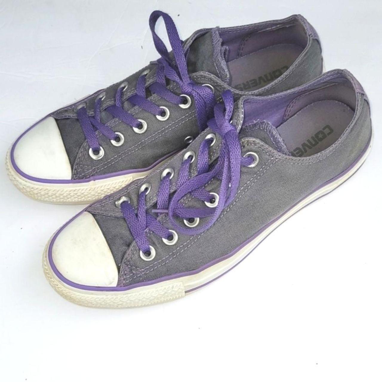purple grey converse