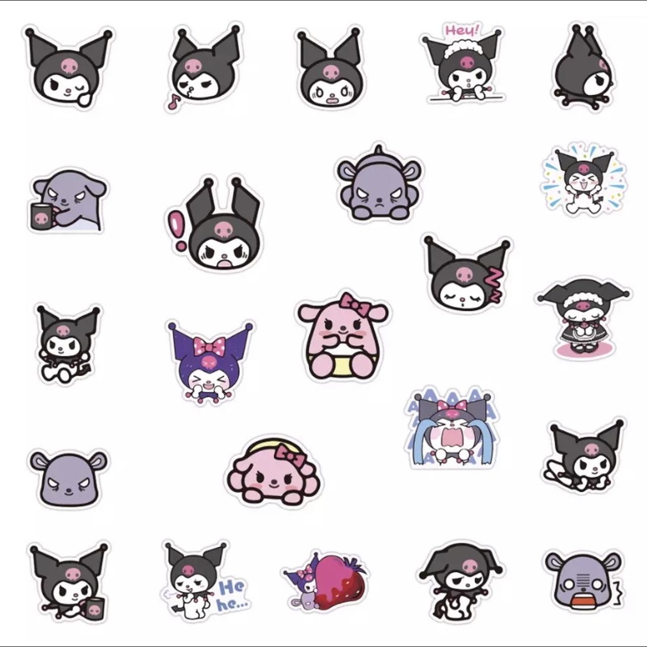 Pink Kuromi reaction stickers - obscureghost 's Ko-fi Shop - Ko-fi
