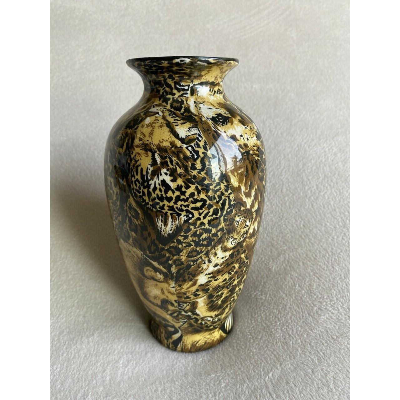 African patch work ceramic vase,