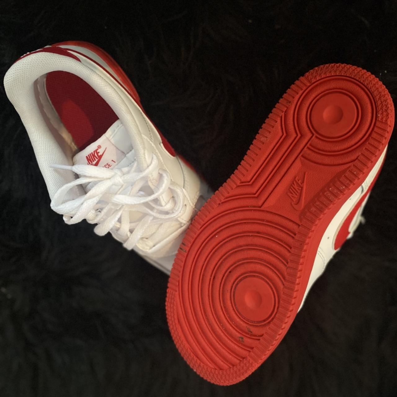 Nike Air Force 1 GS 'White Red Sole