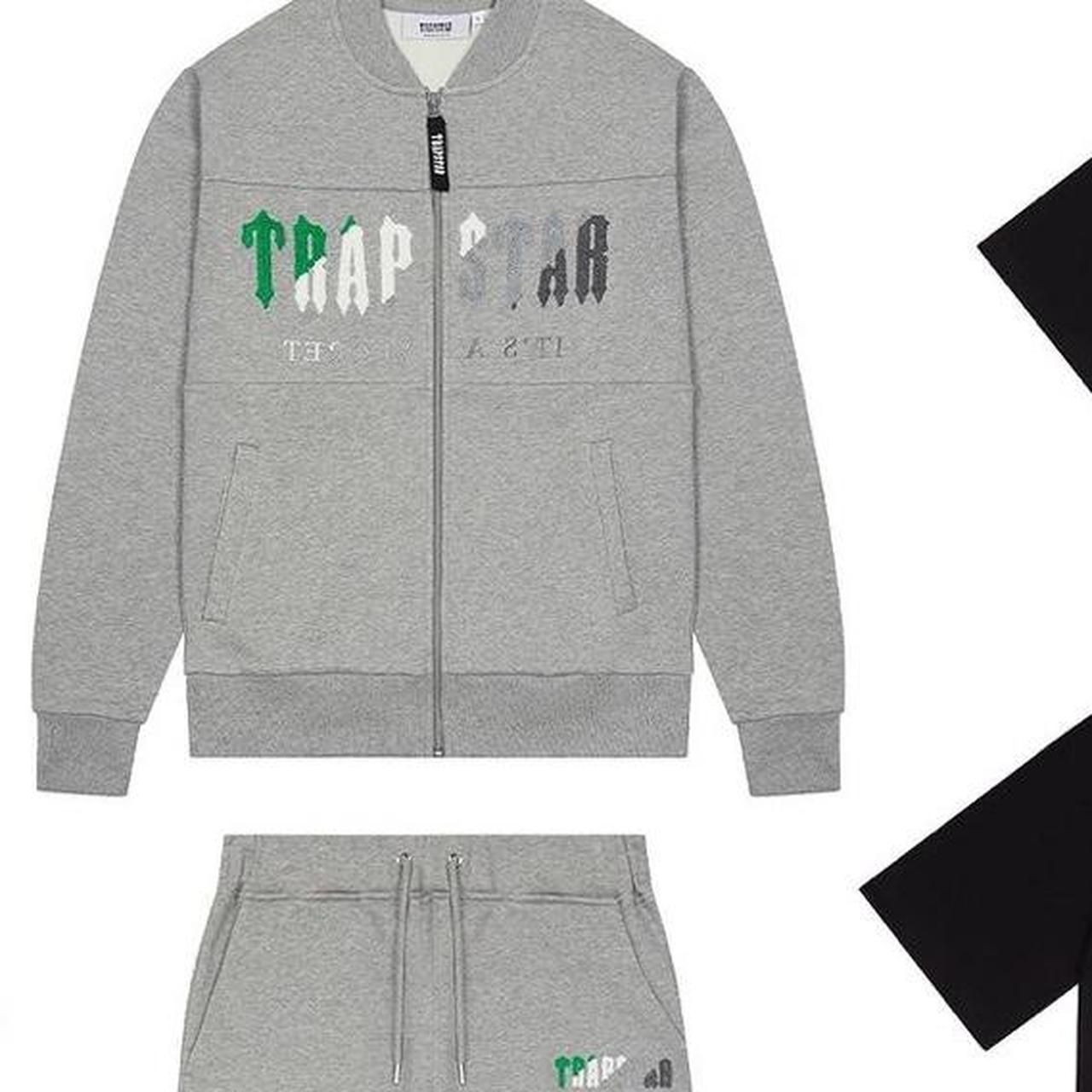 black and green trapstar tracksuit