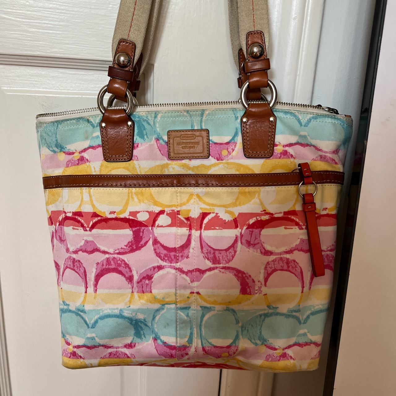 Coach rainbow bag on sale