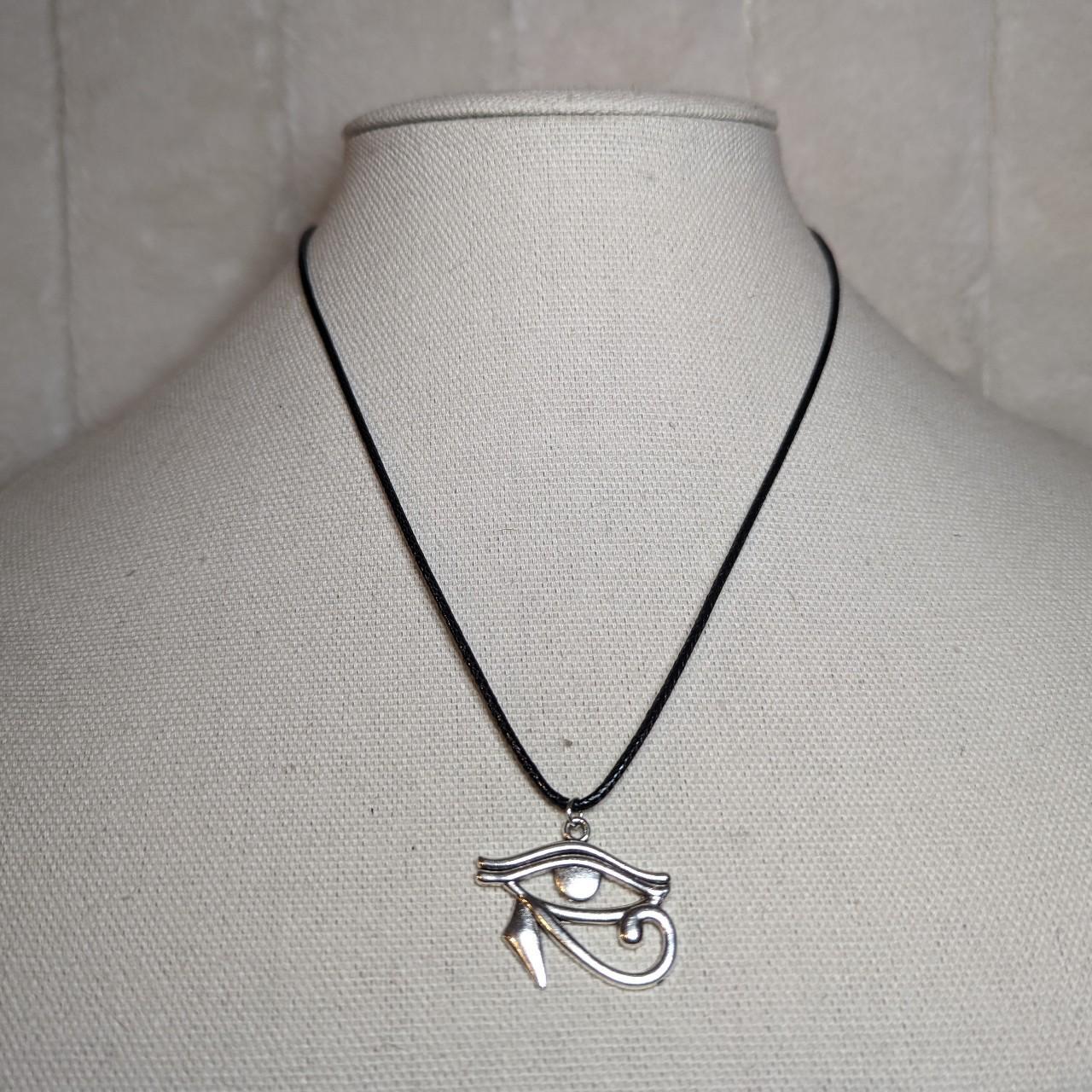 Eye of Horus charm necklace. Comes on a 17.5 inch... - Depop