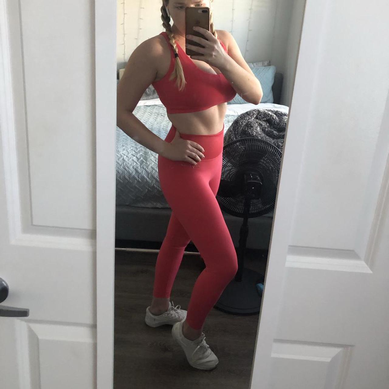 Gymshark Whitney Simmons Collection 2 Ribbed Leggings Cyber Red