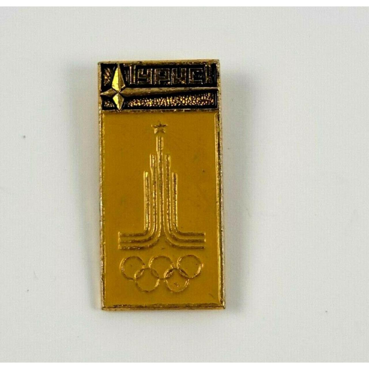 Vintage Yellow Russian Star Tower Olympic Olympics... - Depop