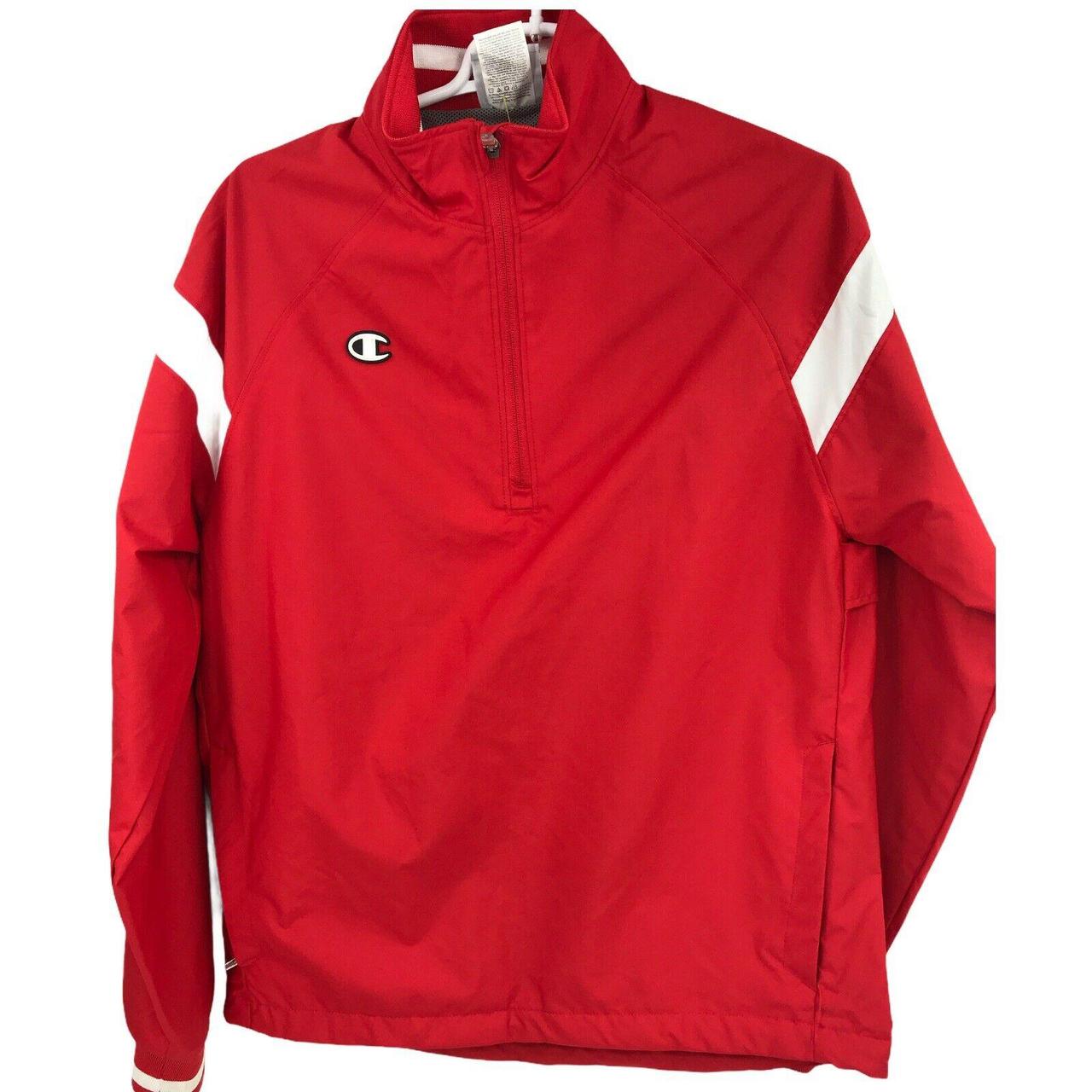 champion windbreaker quarter zip