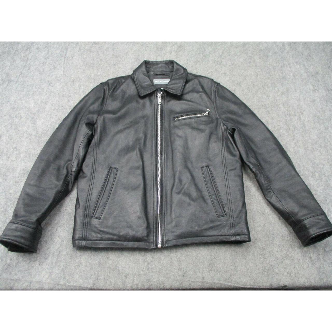 michael kors leather jacket mens