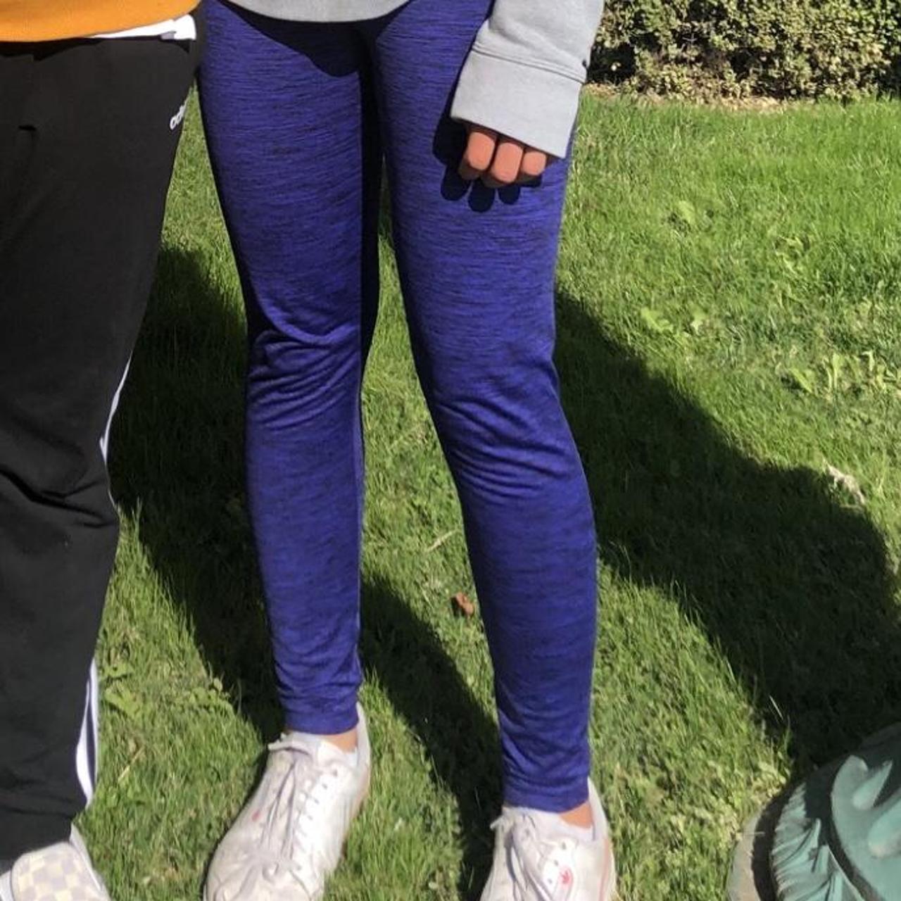 Purple fleece lined leggings comfy great for... Depop