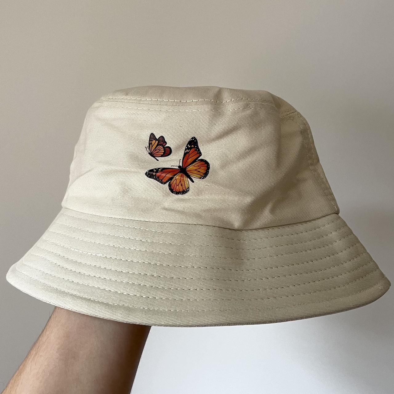 butterfly embroidery bucket hat