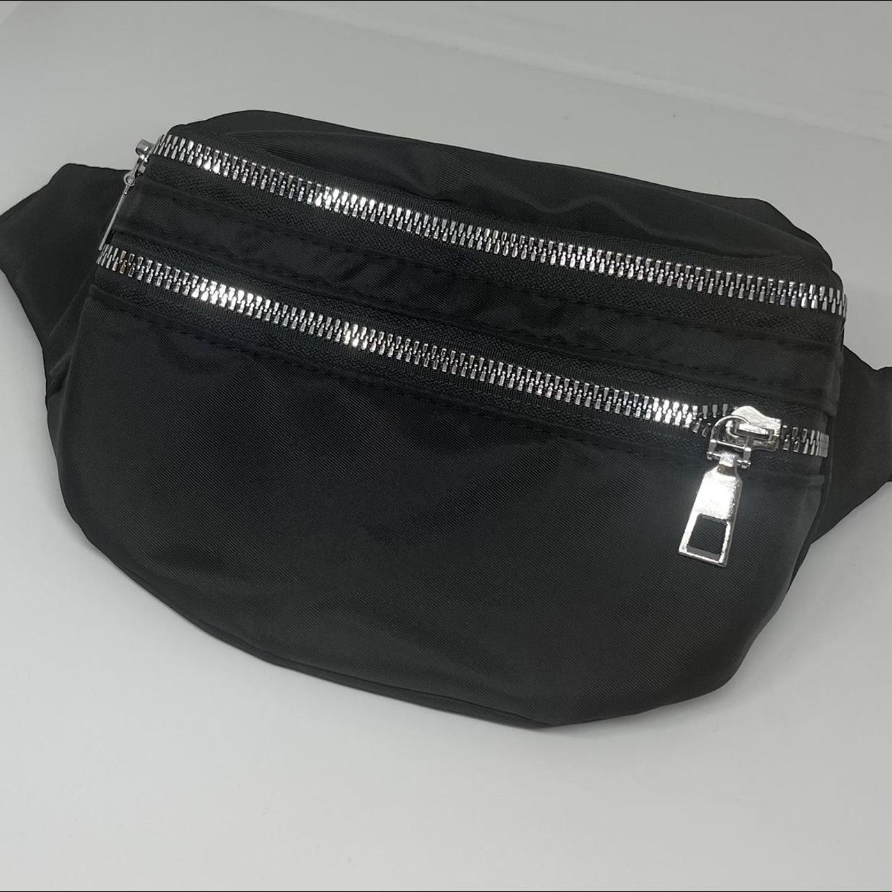 Double zip bum bag in black Adjustable... - Depop