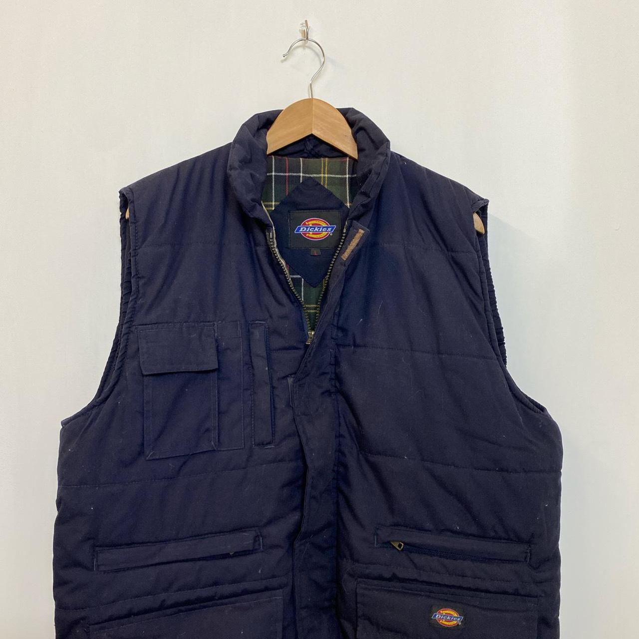 90’s Dickies Dark Blue Insulated Utility Gilet... - Depop