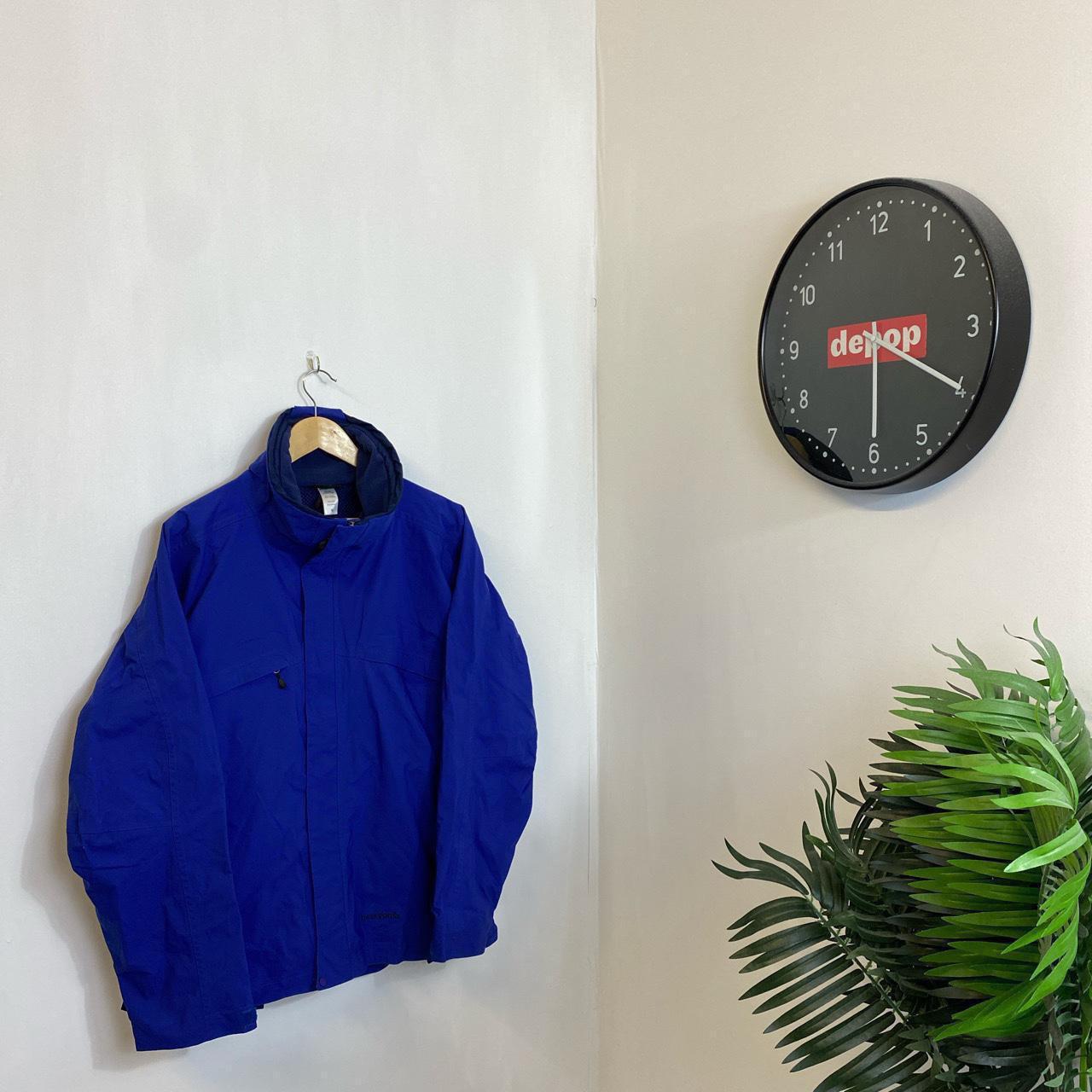 Patagonia Royal Blue Waterproof Windbreaker Jacket... Depop