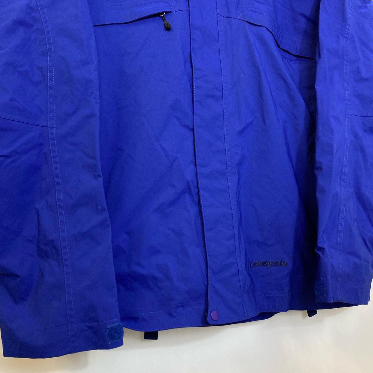 Patagonia Royal Blue Waterproof Windbreaker Jacket... Depop