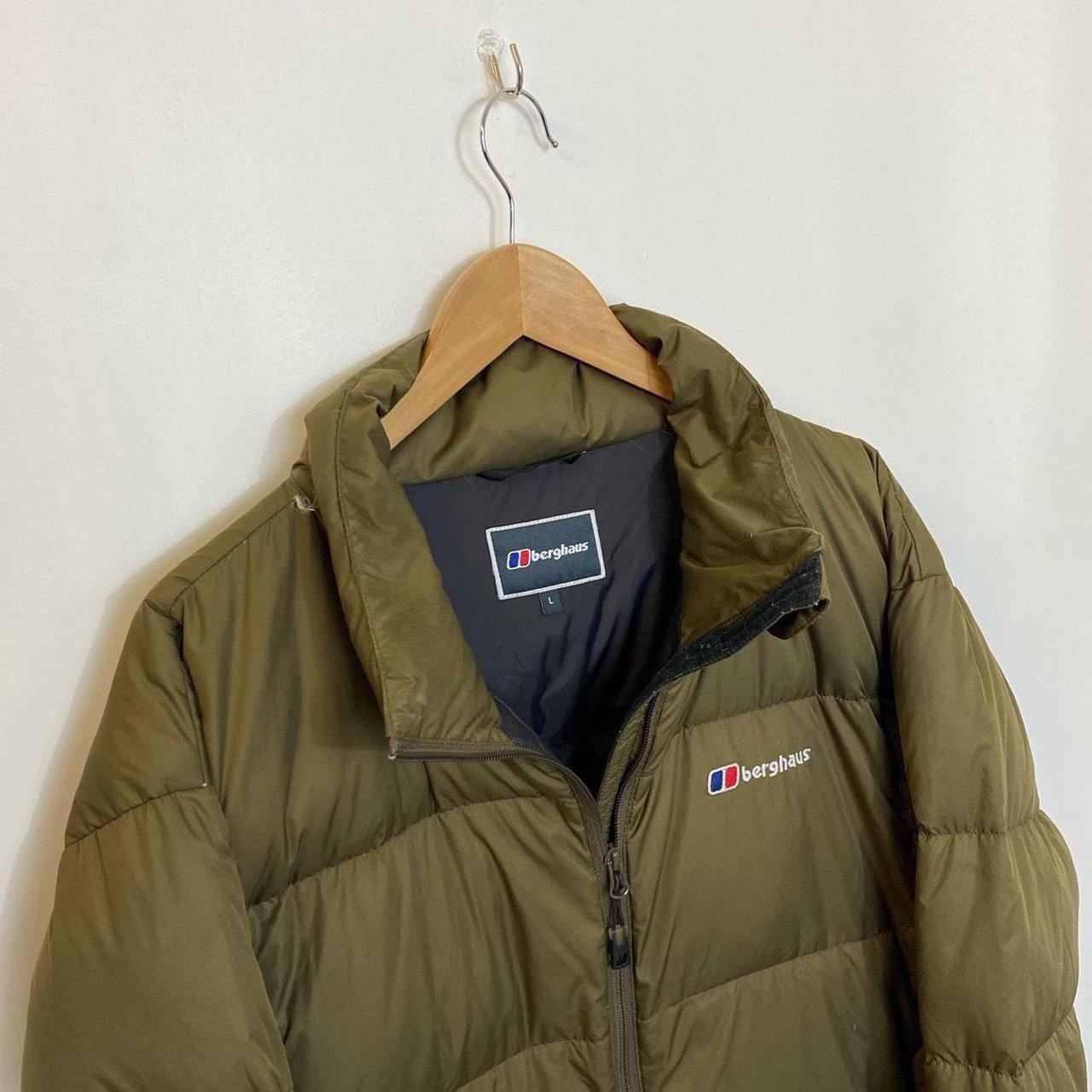 Berghaus 600 DownFill Khaki Green Padded Puffer Coat... - Depop