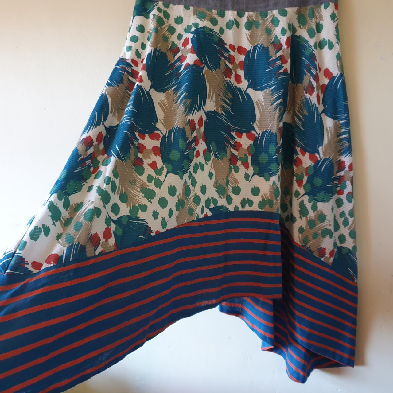 FatFace Skirt Sz 10 Blue Orange Floral Cotton... - Depop