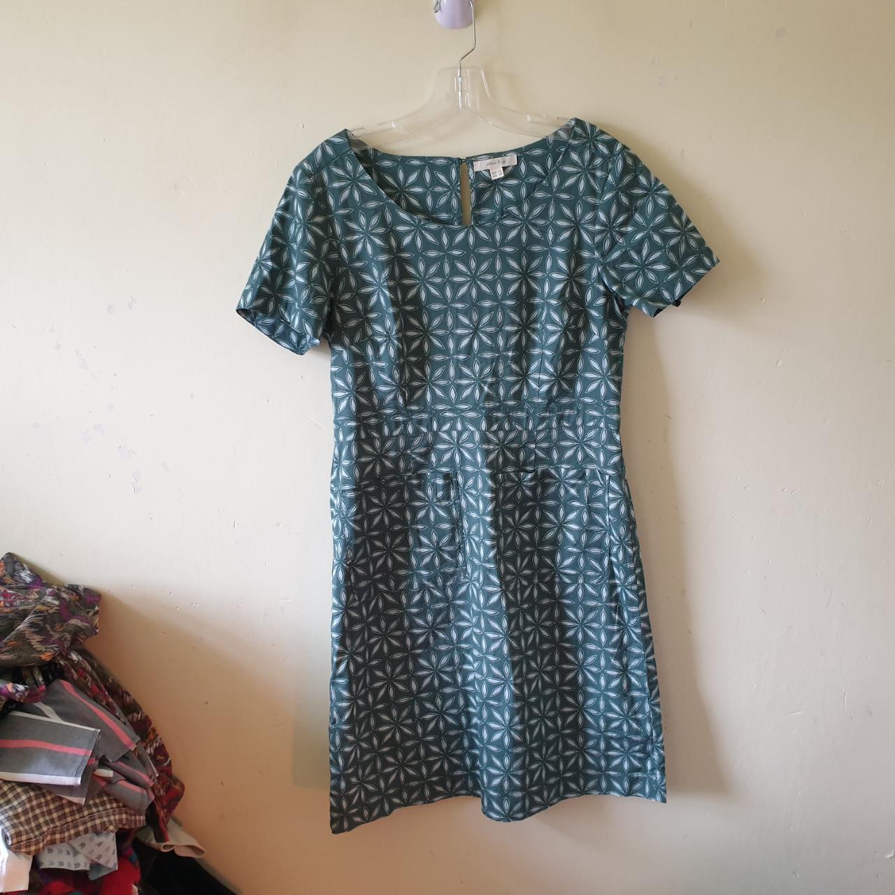 White Stuff Women's Green Dress | Depop