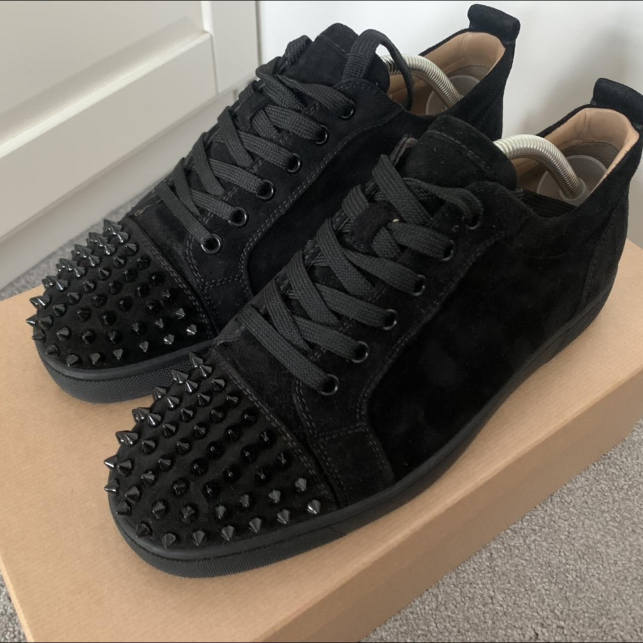 Christian louboutin clearance low black spikes