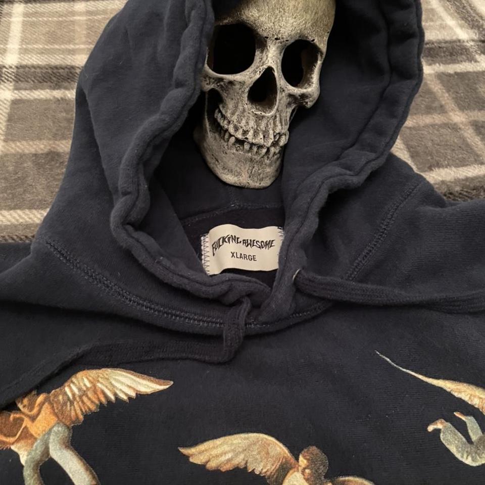 navy blue fucking awesome angel stamp... - Depop