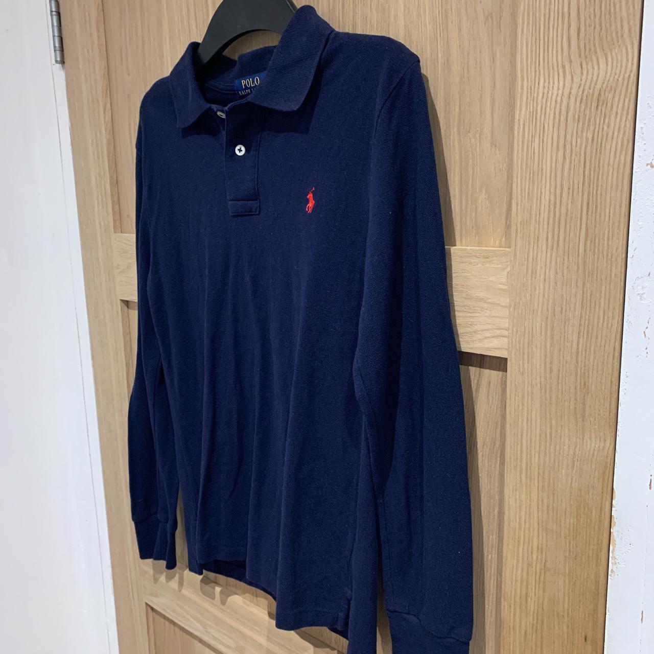 Ralph Lauren Navy polo shirt Size Age 14 - 16 boys... - Depop