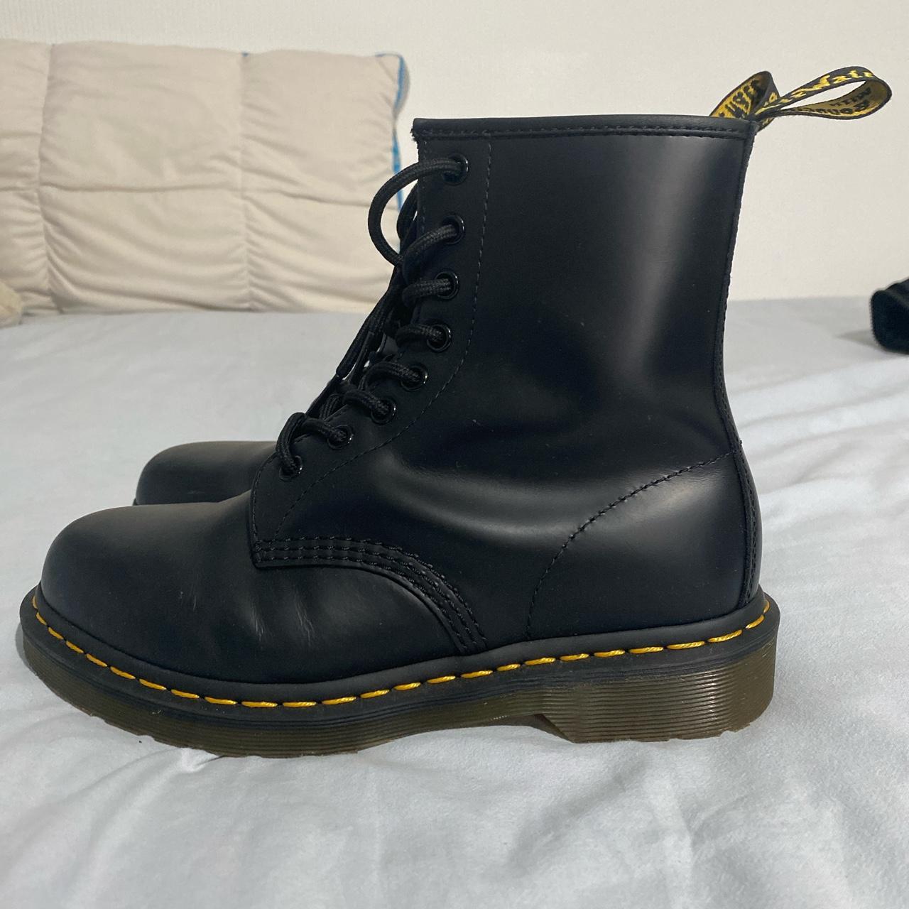 dr marten boots in perfect condition only worn a... - Depop