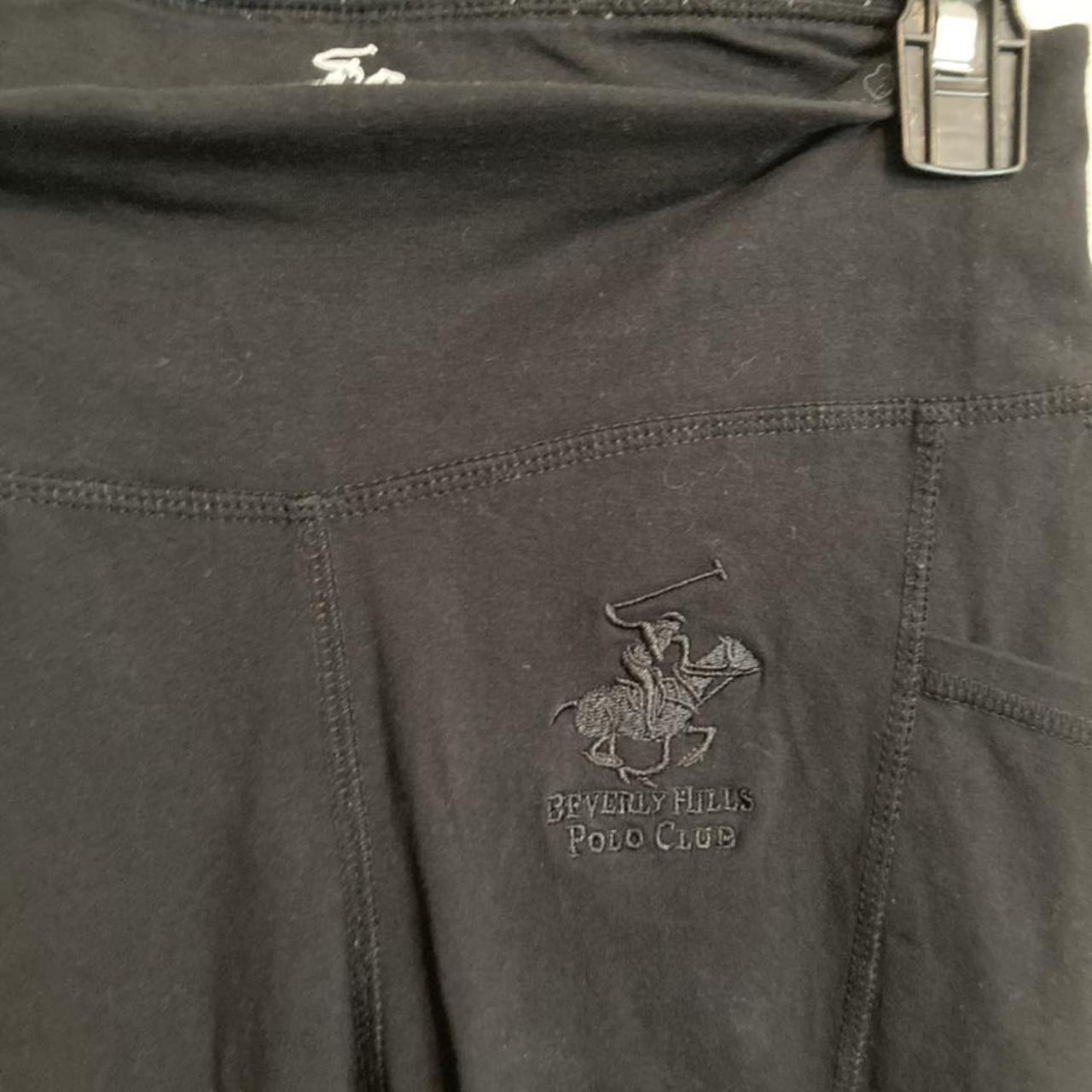 Beverly Hills Polo Club black leggings with two side... Depop