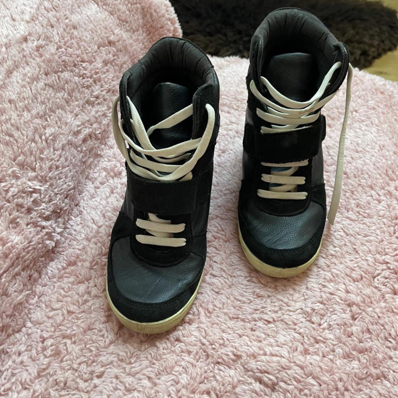 Womens Hi Top Wedge Trainers, Ladies Platform... - Depop