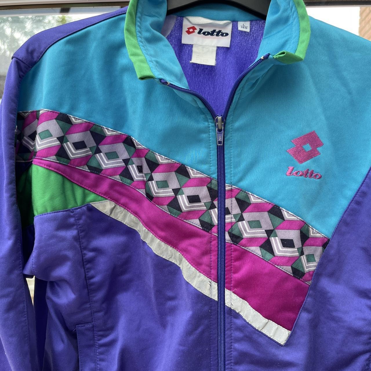 Lotto Women's Purple and Green Jacket Depop