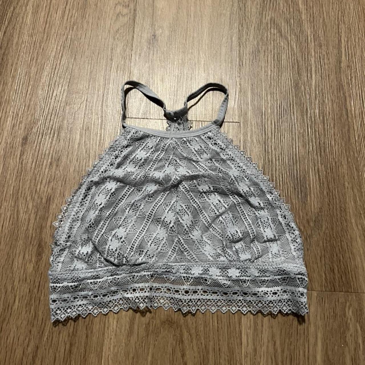 GRAY LACE BRALLETE Depop