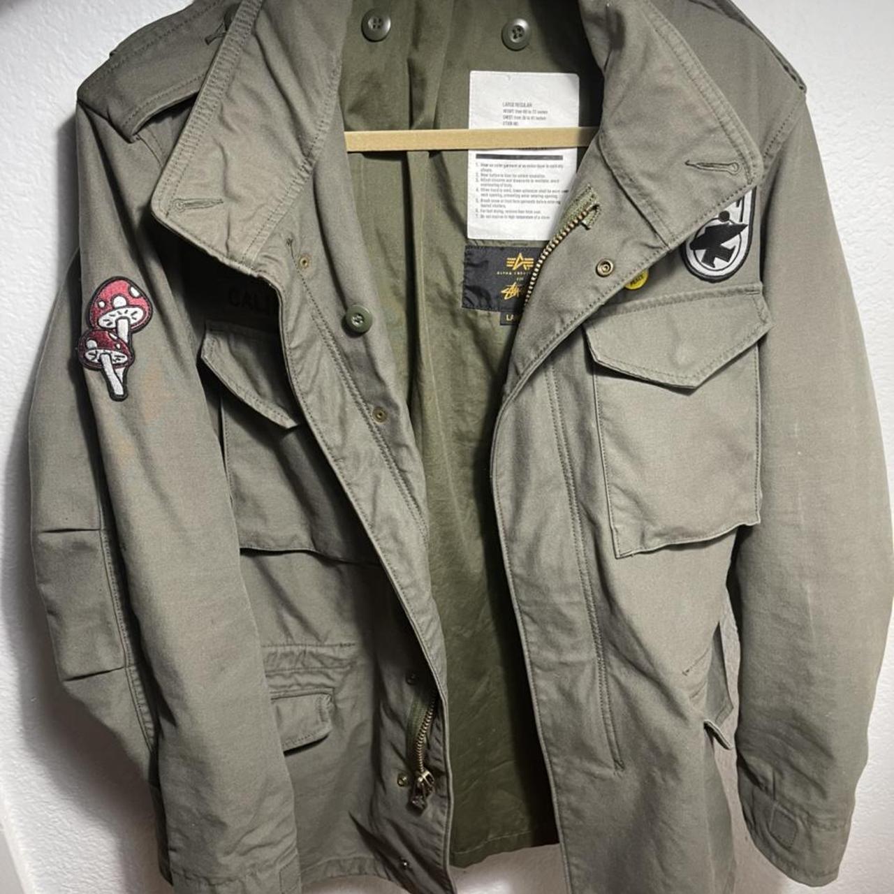 Stussy x alpha industries military jacket. HEAVY.
