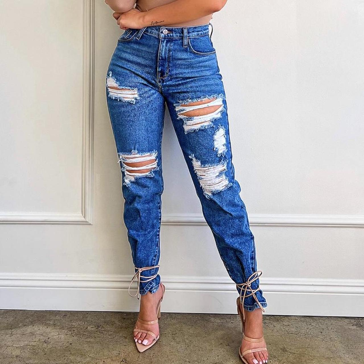 Stuiteren rooster Voorbijganger Fashion Nova Women's Blue Jeans | Depop