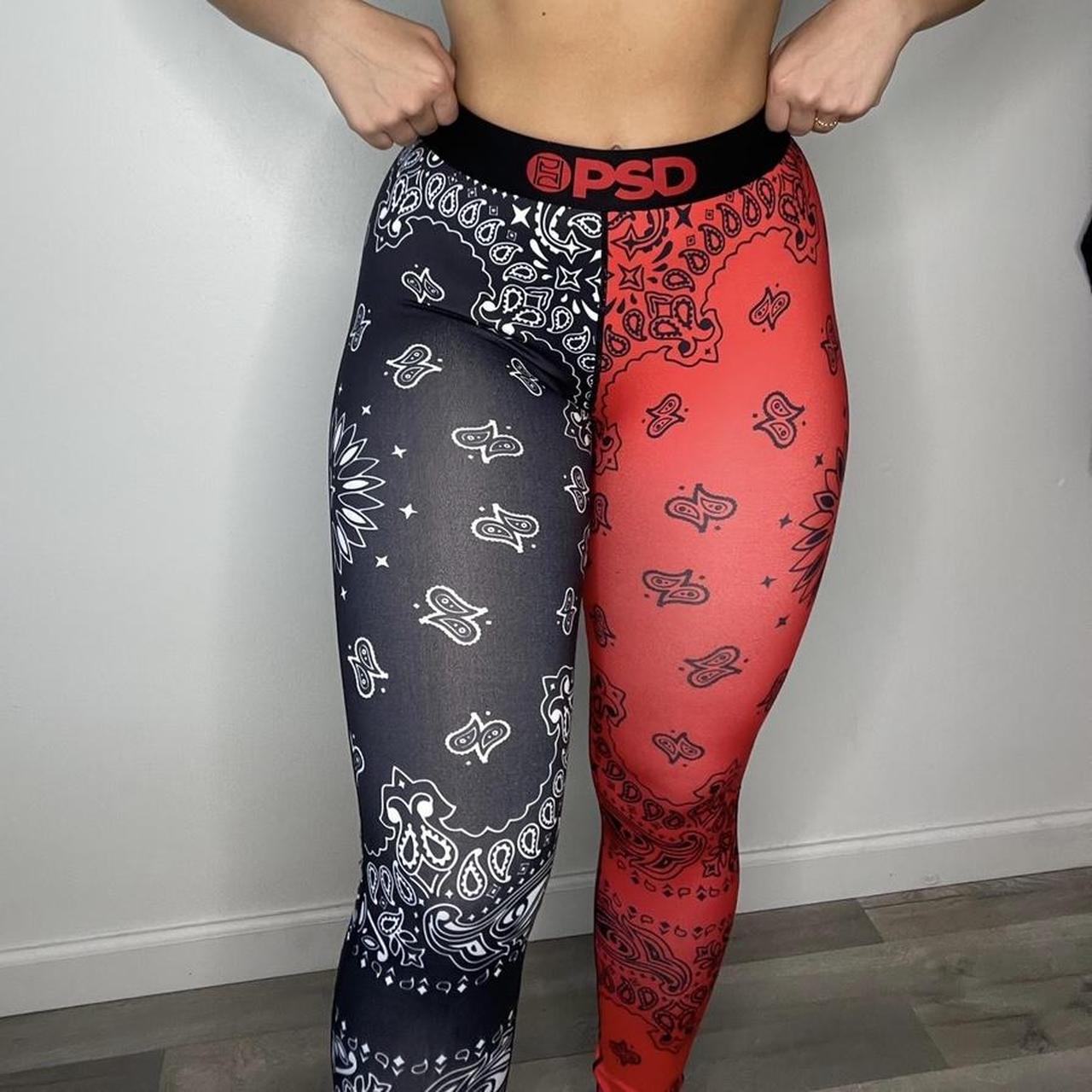 Psd Leggings Never Worn No Tags Red Black Depop