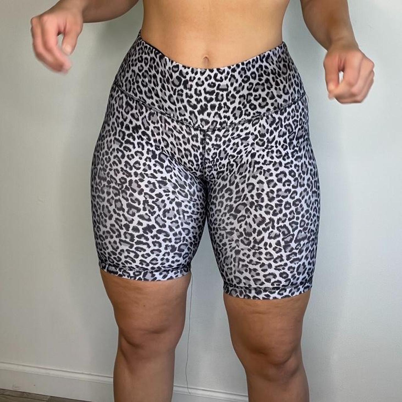 Cheetah Print Biker Shorts | barely worn | size - Depop