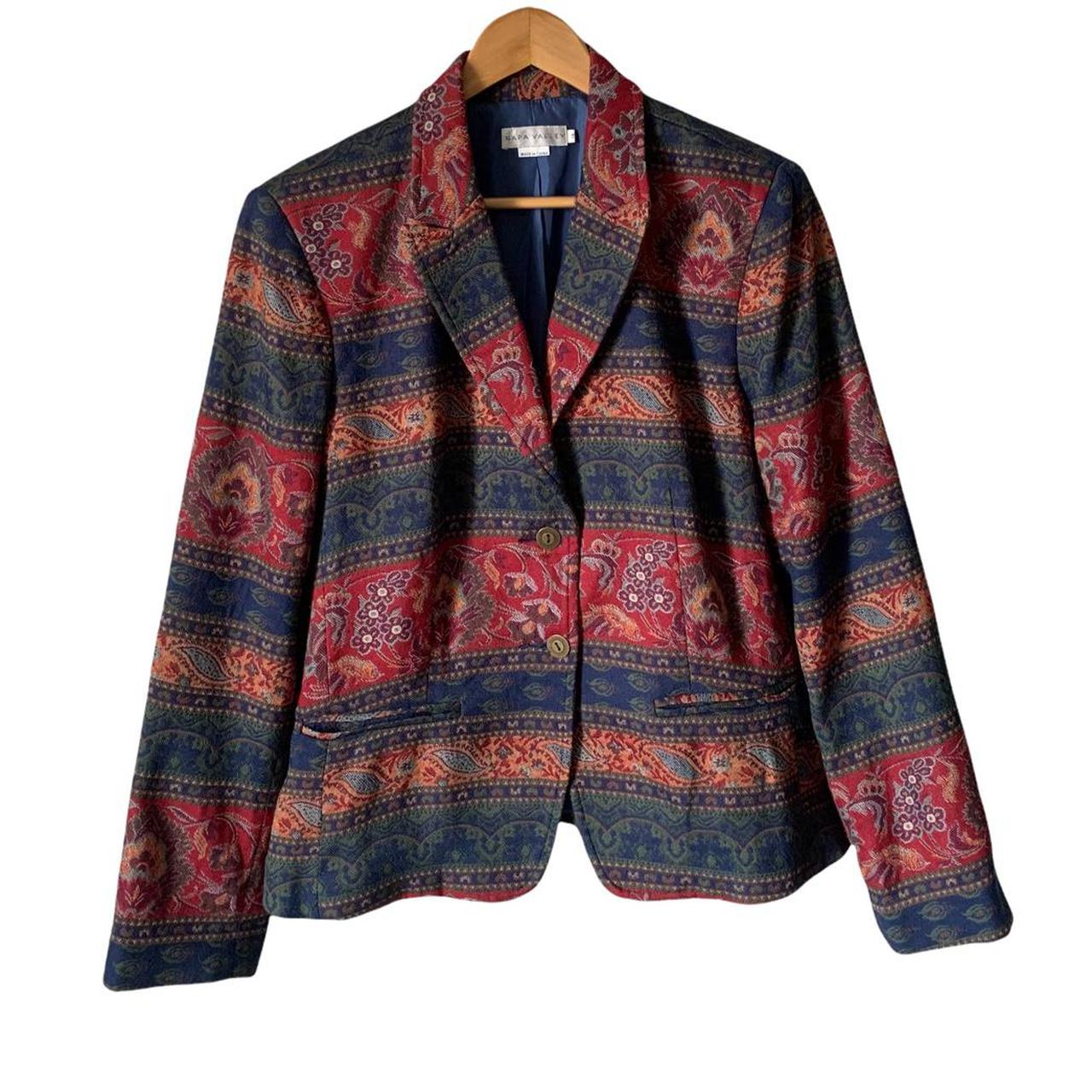 Women's Red and Blue Jacket