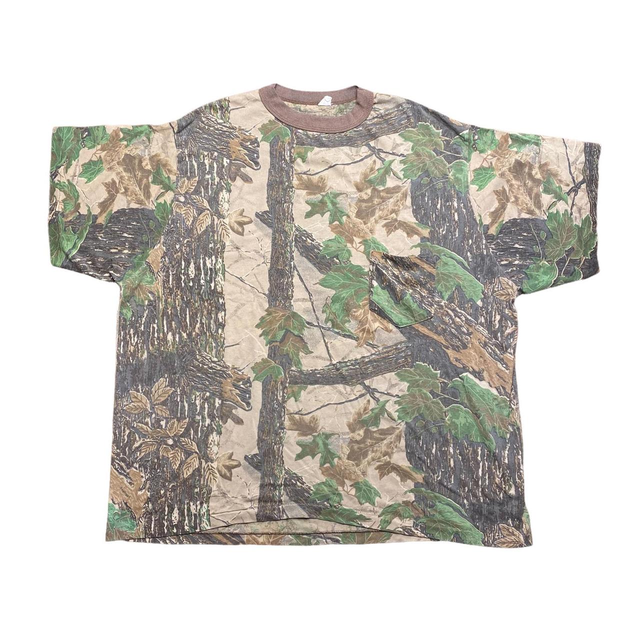 Vintage Mens Camouflage Hunting T Shirt Real Tree... - Depop