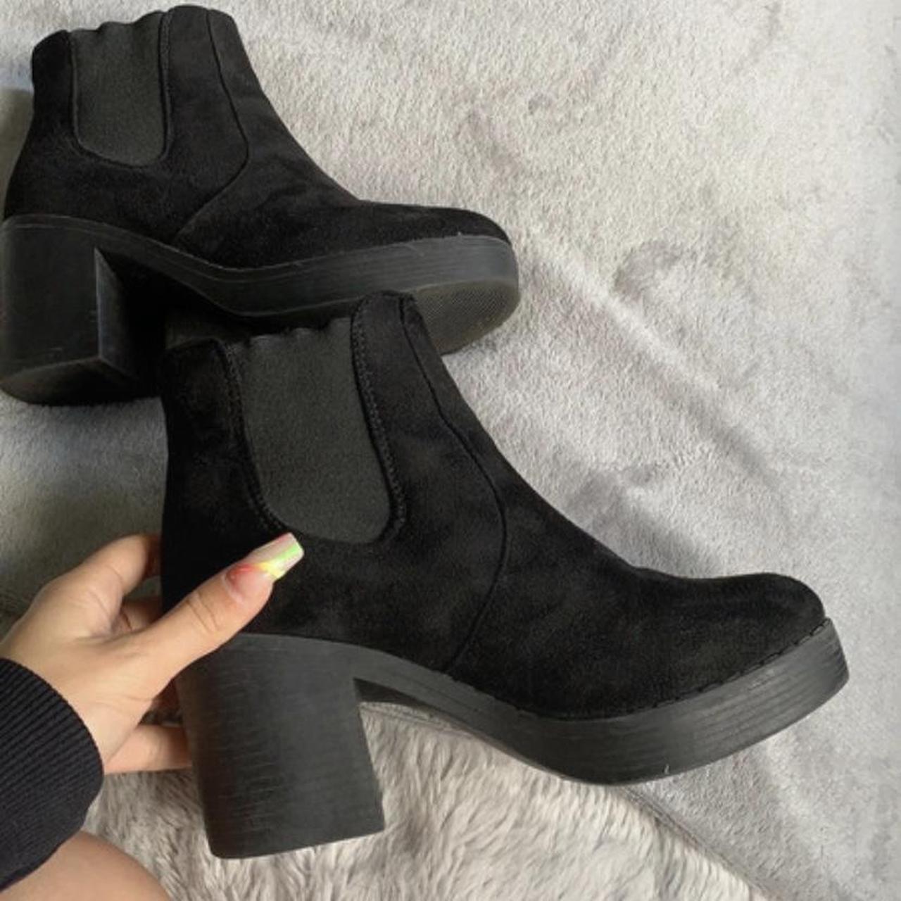 small black ankle boots