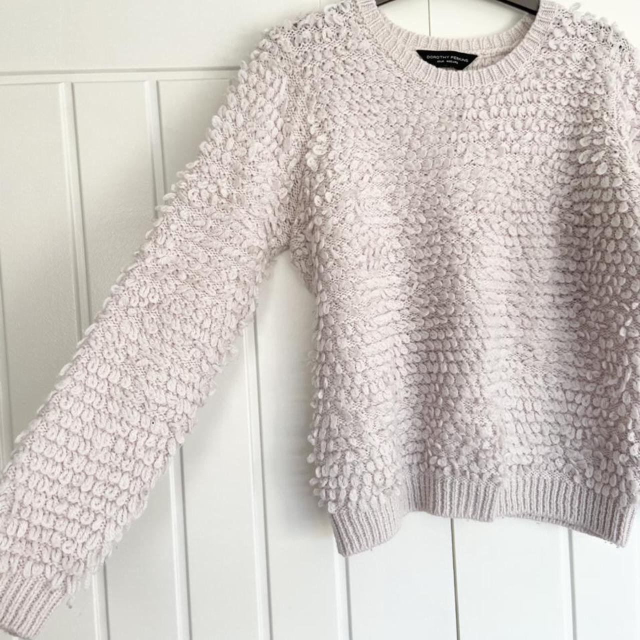 Pale pink fluffy jumper from Dorothy Perkins Size 12... - Depop
