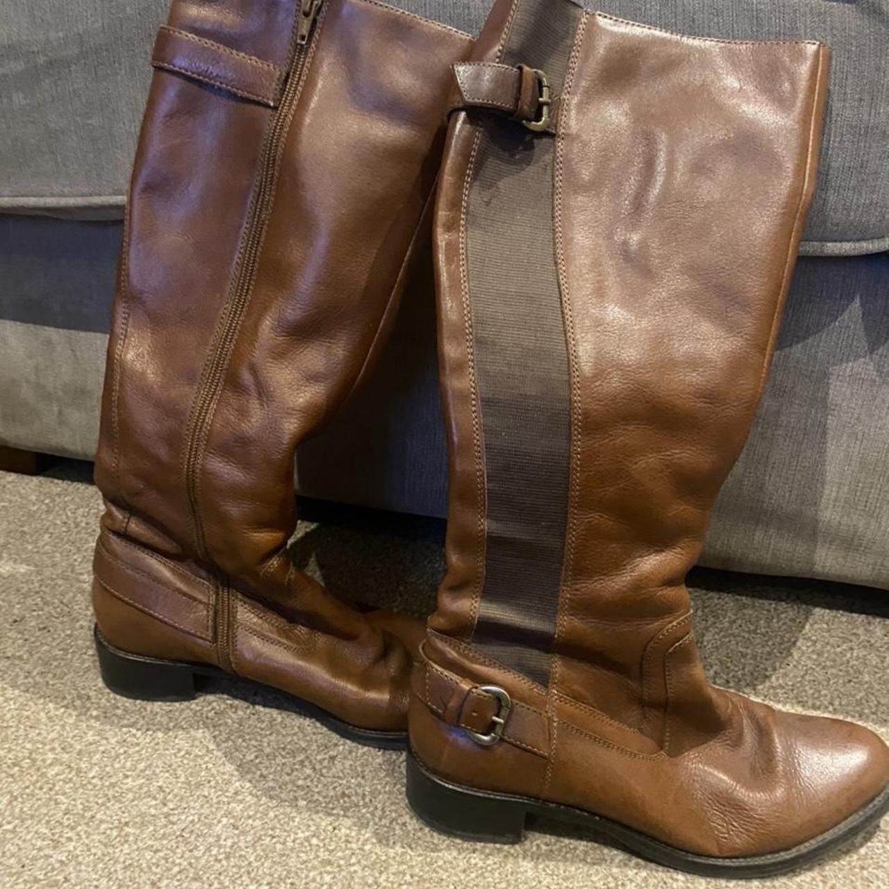 Dune Women’s Templeton Riding Boots - Tan/Brown... - Depop